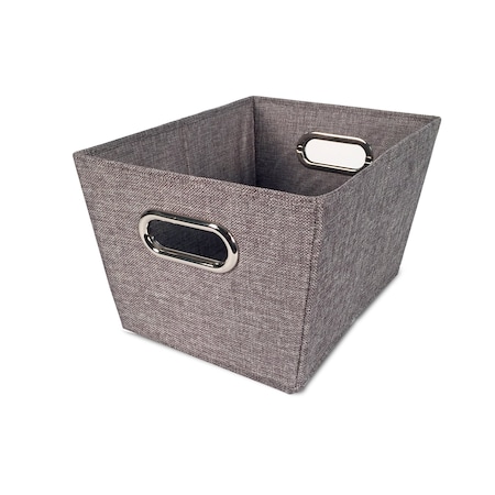 John Louis Home Fabric Bins, Tweed, Grey, 11 in W BIN-R-T02